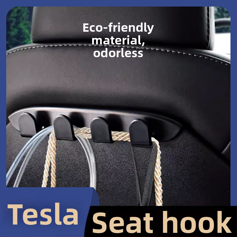 Háčik na opierke predného sedadla pre Tesla Model Y / Model 3, plastový, jednoduchý štýl, bez úprav
