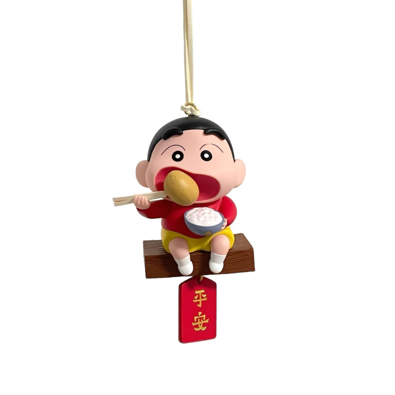 Crayon Shin-Chan autós függő – gyanta, rajzfilm stílusú belső dekoráció a visszapillantóhoz