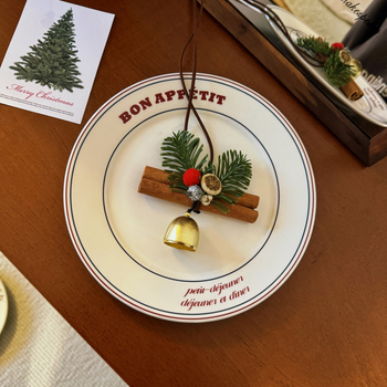 Karácsonyi autófüggő dísz fahéjjal és konzervált virággal, modern belső dekoráció, Hua mo márka, anyag 20213