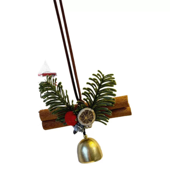 Karácsonyi autófüggő dísz fahéjjal és konzervált virággal, modern belső dekoráció, Hua mo márka, anyag 20213