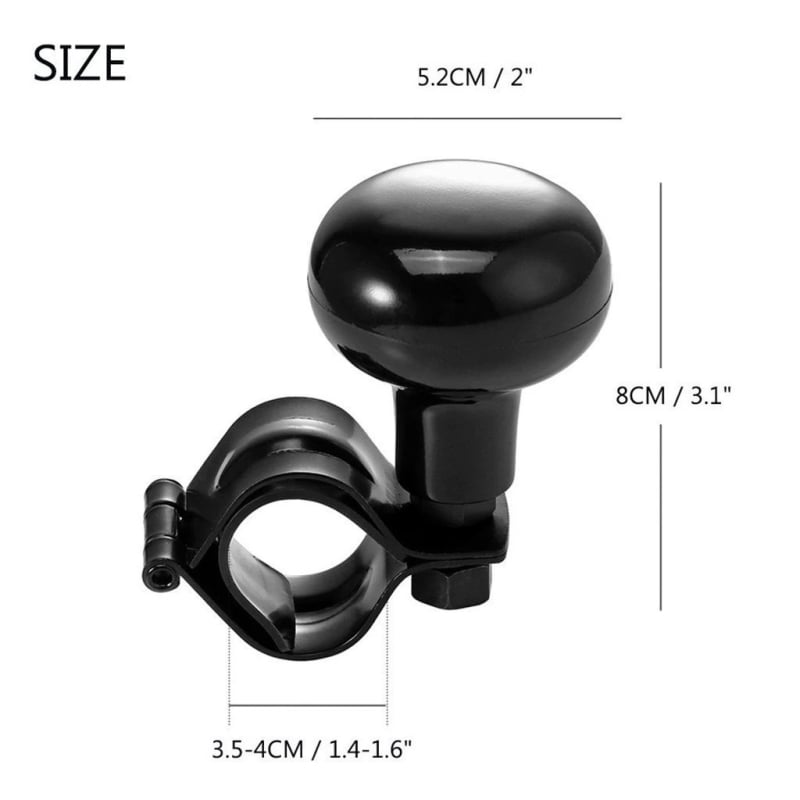 Loptica za pomoć pri upravljanju volanom, univerzalni tip, podesiva, metal+ABS, 130 g
