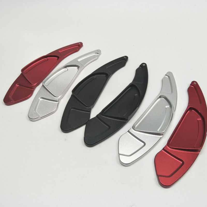 Manete de schimbător de viteze pentru volan MG6 cu prelungire — aliaj de aluminiu, brand FVL, pentru MG6 2013–2018, logo tipărit, prelucrare personalizată