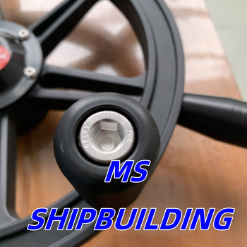 Volan de direcție din oțel inoxidabil 316; marca Ms Shipbuilding; potrivit pentru diverse tipuri de ambarcațiuni; greutate 1 kg; imprimare logo disponibil