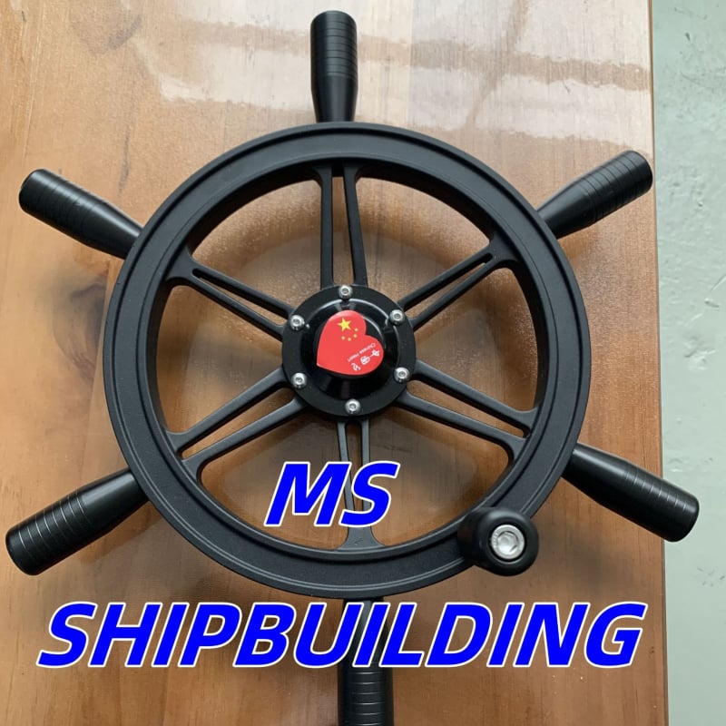 Volan de direcție din oțel inoxidabil 316; marca Ms Shipbuilding; potrivit pentru diverse tipuri de ambarcațiuni; greutate 1 kg; imprimare logo disponibil