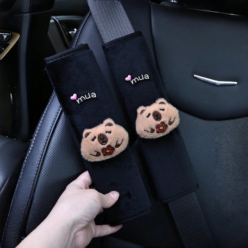 Tsubaki Rose protector pluș pentru umărul centurii de siguranță auto