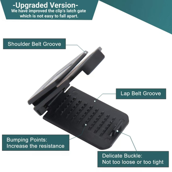 SenBelt Adjuster – Dispozitiv reglare centură de siguranță cu bandă elastică, 43 g, piese auto, cataramă de blocare pentru umăr