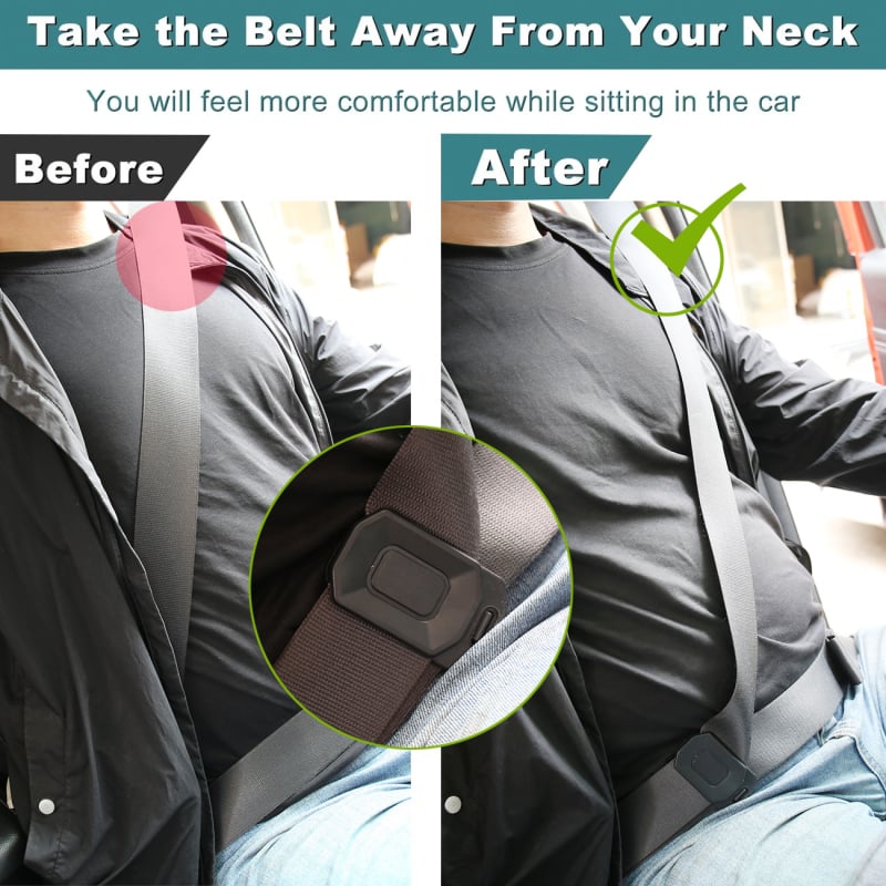 SenBelt Adjuster – Dispozitiv reglare centură de siguranță cu bandă elastică, 43 g, piese auto, cataramă de blocare pentru umăr