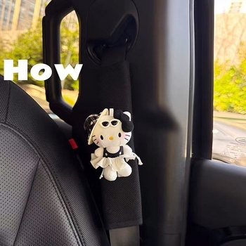 Zaštitni jastučić ramena sigurnosnog pojasa automobila - stil Hepburn Kitty, otporan na habanje, zaštita od gušenja, navlaka za ručicu mjenjača, unutarnja dekoracija automobila