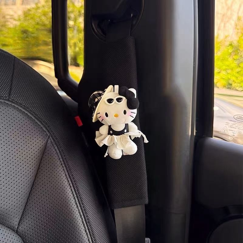 Zaštitni jastučić ramena sigurnosnog pojasa automobila - stil Hepburn Kitty, otporan na habanje, zaštita od gušenja, navlaka za ručicu mjenjača, unutarnja dekoracija automobila
