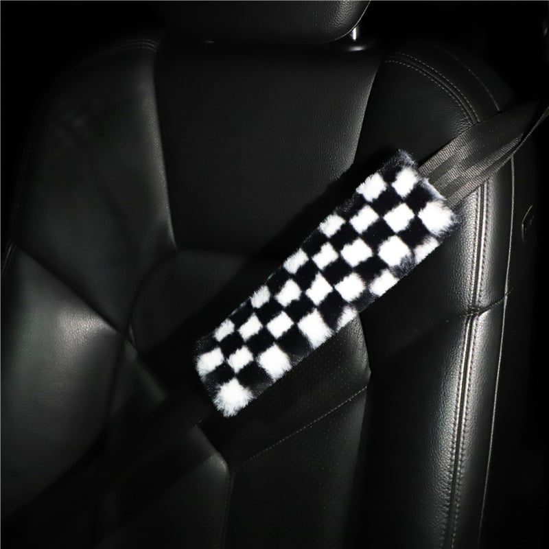 Jastučić za pojas sigurnosti automobila – pliš, 80 g, otisak logotipa, prilagodljiva unutarnja dekoracija automobila