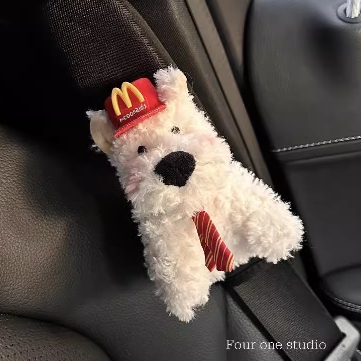 Autó öv vállvédő plüss anyaggal, West Highland motívum, márka Flower Rain Night, eredet Other