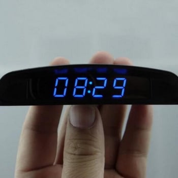 Автомобилен електронен часовник с нощно осветление, вътрешен термометър и волтметър — ABS, произход Shenzhen, радиален тип, електронен измервател на температура и влажност, марка polarlander