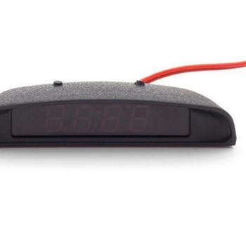 Автомобилен електронен часовник с нощно осветление, вътрешен термометър и волтметър — ABS, произход Shenzhen, радиален тип, електронен измервател на температура и влажност, марка polarlander