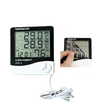 Дигитален термометър и влажностомер HTC-2 с водоустойчива сонда за аквариум