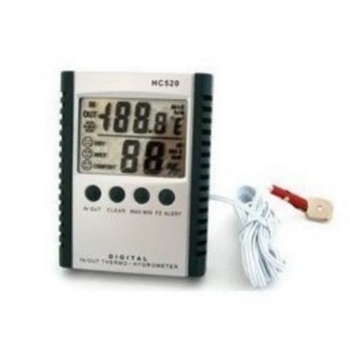 HC520 измервател на температура и влажност с цифров дисплей, вътрешно/външно приложение, диапазон -50°C до 70°C, биметален термометър