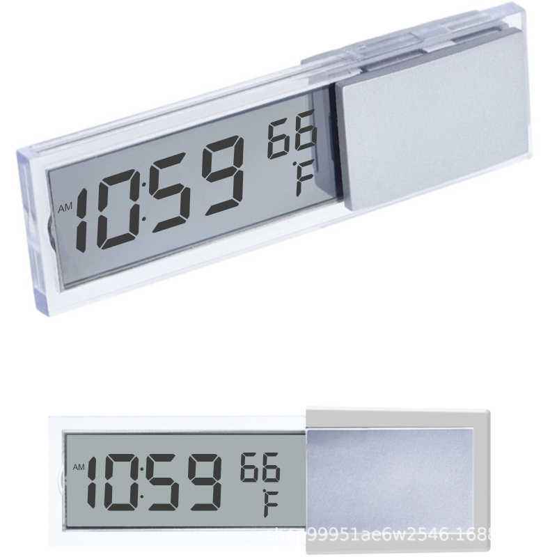 Automobiļu digitālais temperatūras un mitruma mērītājs ar piesūcekni, ABS materiāls, aksiālais tips, standarts 1