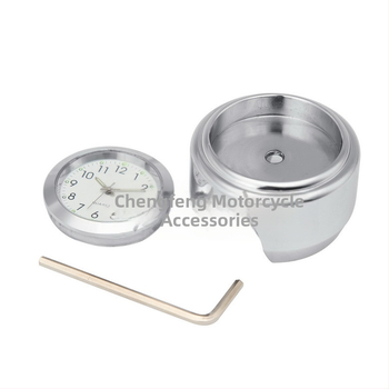 Motocikla kvarca pulkstenis ar alumīnija sakausējuma stūres stiprinājumu, putekļu izturīgs, spilgts displejs, universāla saderība ar visiem motocikliem