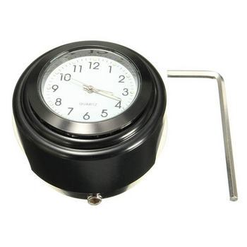 Motocikla kvarca pulkstenis ar alumīnija sakausējuma stūres stiprinājumu, putekļu izturīgs, spilgts displejs, universāla saderība ar visiem motocikliem