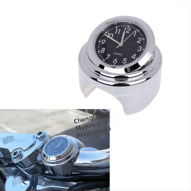 Motocikla kvarca pulkstenis ar alumīnija sakausējuma stūres stiprinājumu, putekļu izturīgs, spilgts displejs, universāla saderība ar visiem motocikliem