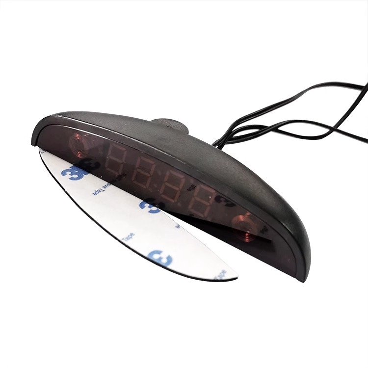 LED automobiļu pulkstenis ar skārienvadību, laika rādīšanu, dubultu temperatūras rādījumu un sprieguma rādītāju