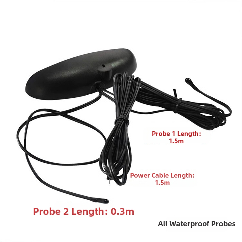 LED automobiļu pulkstenis ar skārienvadību, laika rādīšanu, dubultu temperatūras rādījumu un sprieguma rādītāju