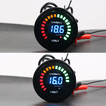 Automobilski voltmetar s LED digitalnim zaslonom – dvostruki instrument za utrke, ABS kućište, 12V univerzalno, model BX101456