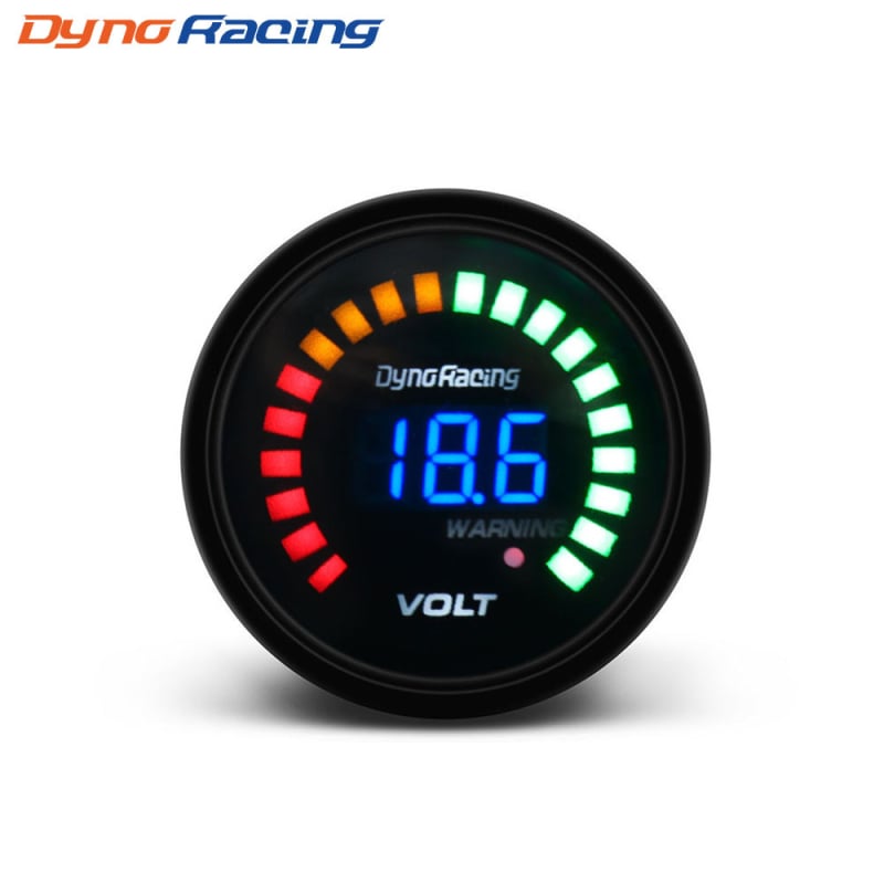 Automobilski voltmetar s LED digitalnim zaslonom – dvostruki instrument za utrke, ABS kućište, 12V univerzalno, model BX101456