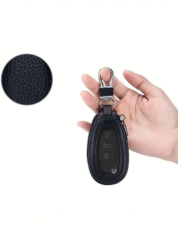 Geantă pentru chei din PU, cu portofel cu 1 pliură, Anti-furt, Impermeabil, Rezistent la uzură, Izolație – Stil stradal, Iarna 2023