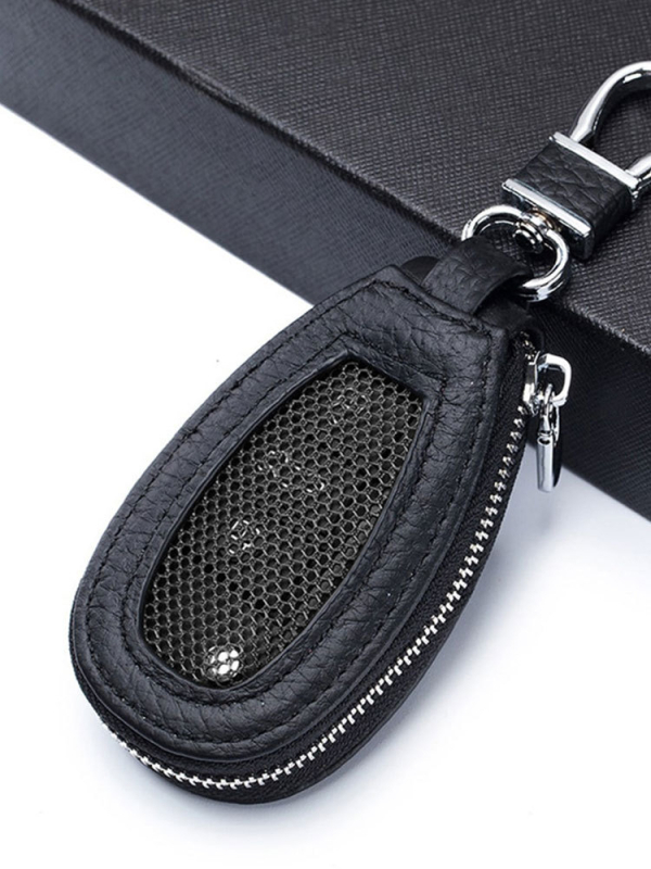 Geantă pentru chei din PU, cu portofel cu 1 pliură, Anti-furt, Impermeabil, Rezistent la uzură, Izolație – Stil stradal, Iarna 2023