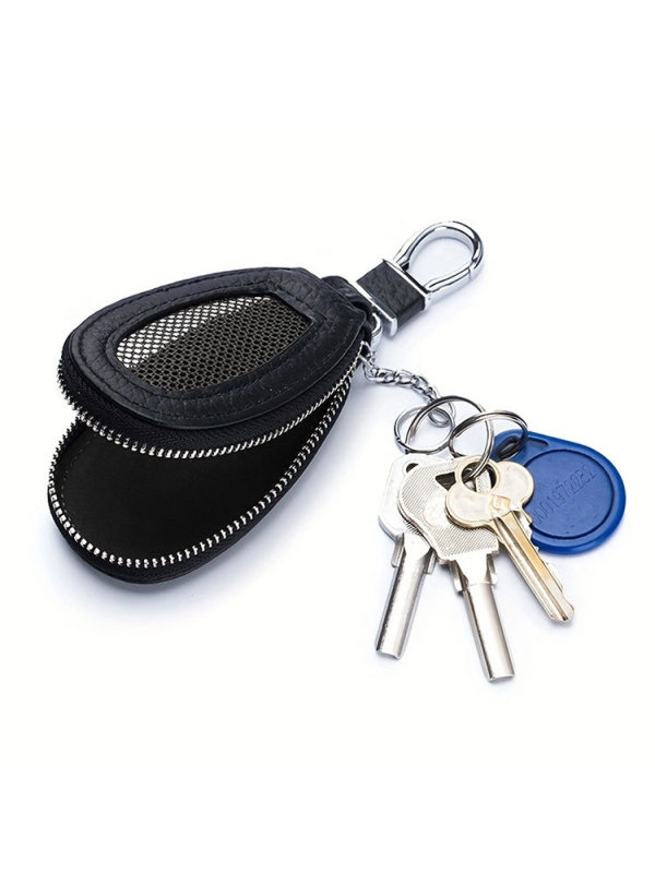 Geantă pentru chei din PU, cu portofel cu 1 pliură, Anti-furt, Impermeabil, Rezistent la uzură, Izolație – Stil stradal, Iarna 2023