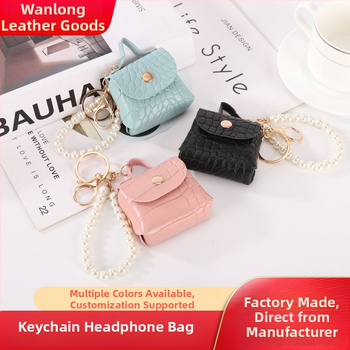 Carabinieră din piele PU cu pandantiv perla – accesorii pentru mini geantă, lucrat manual, unisex, stil de călătorie lejer, primăvara 2025