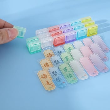 Kangbai пластмасов ъглов клип за документи прозрачен