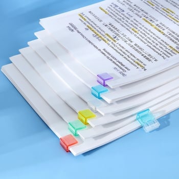 Kangbai пластмасов ъглов клип за документи прозрачен