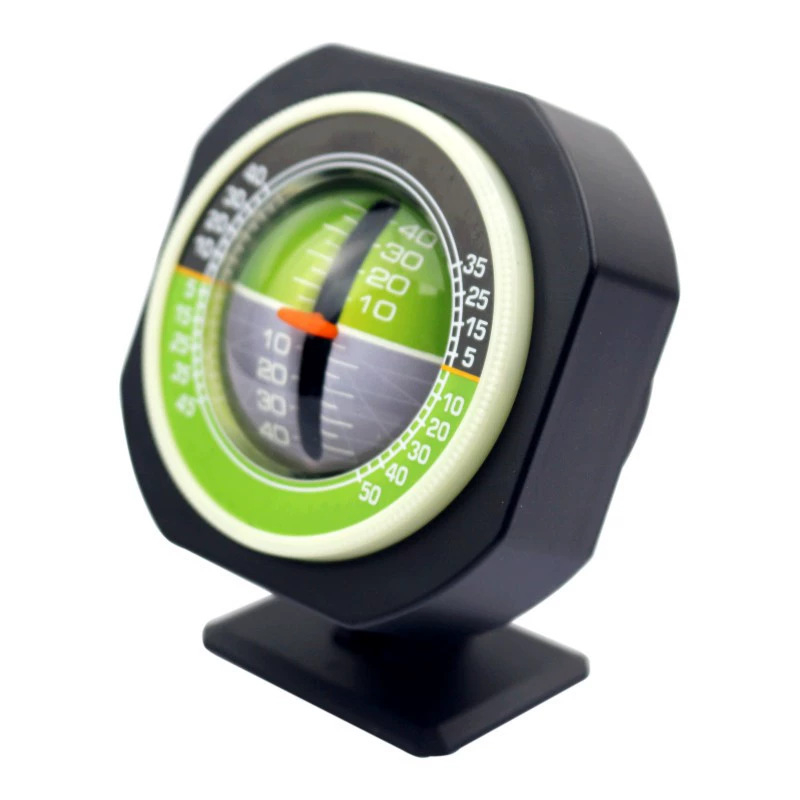 Dőlésmérő kültéri és járművek használatához, dőlésszög méréssel, beépített világítással és iránytűvel, műanyag ház