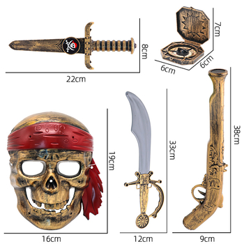 Kalóz jelmez kellékek gyerekeknek • Műanyag • Kézzel készített • Márka Haoye