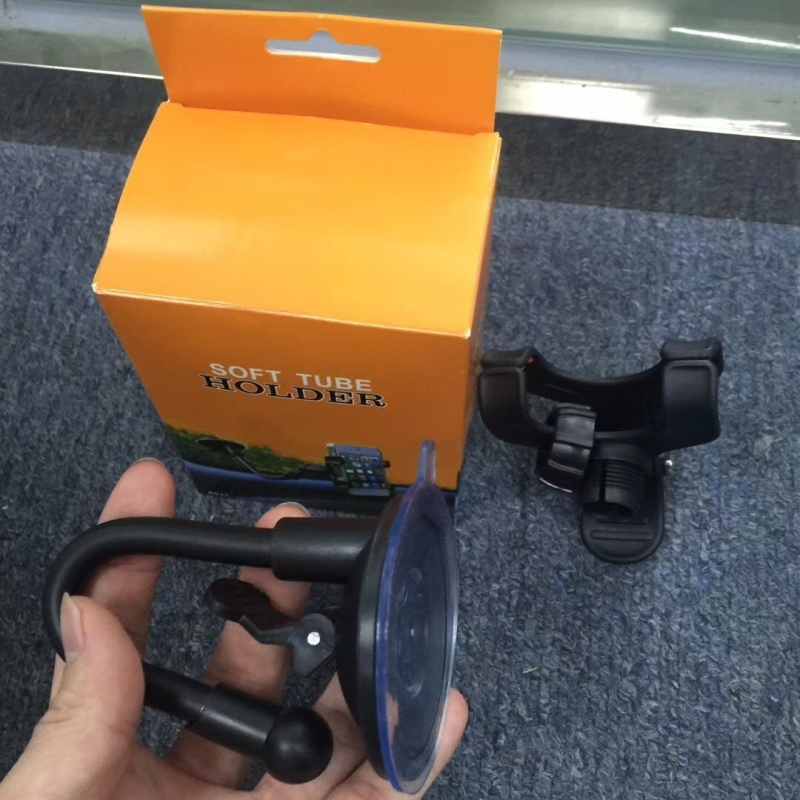 Autótelefon-tartó dupla csipeszes vákuumos fejjel a szélvédőn, többirányú állítás