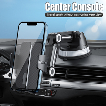 Персонализиран държач за телефон за автомобил, универсален, с вакуумно закрепване към предното стъкло и монтаж към централна конзола, 335 g