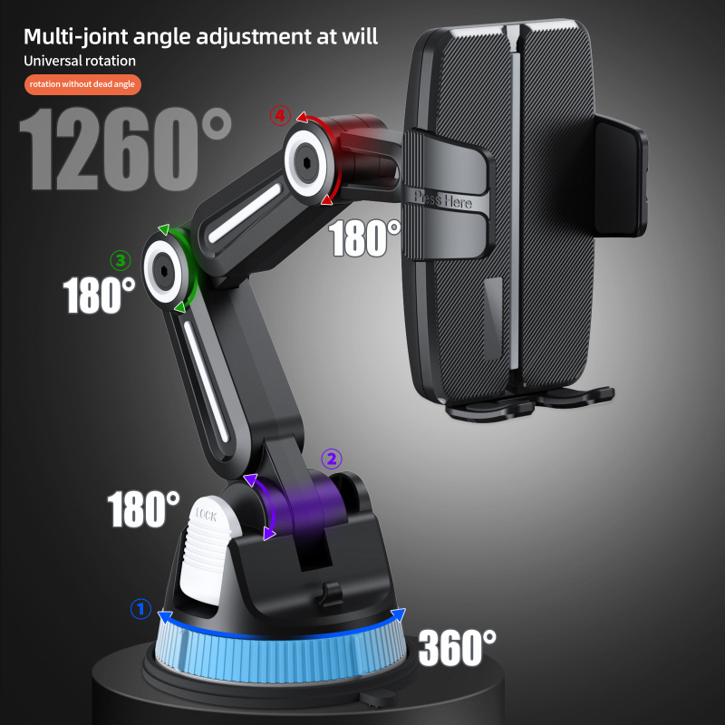 Персонализиран държач за телефон за автомобил, универсален, с вакуумно закрепване към предното стъкло и монтаж към централна конзола, 335 g