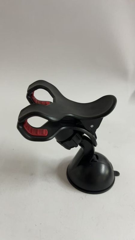 Автомобилен държател за телефон със двойна щипка и малка вакуумна присоска, за предно стъкло, 7,5W зареждане