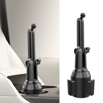 Автомобилен държач за телефон върху държач за чаши с подвижна база – монтаж със snap-on, обща съвместимост, възможност за персонализация