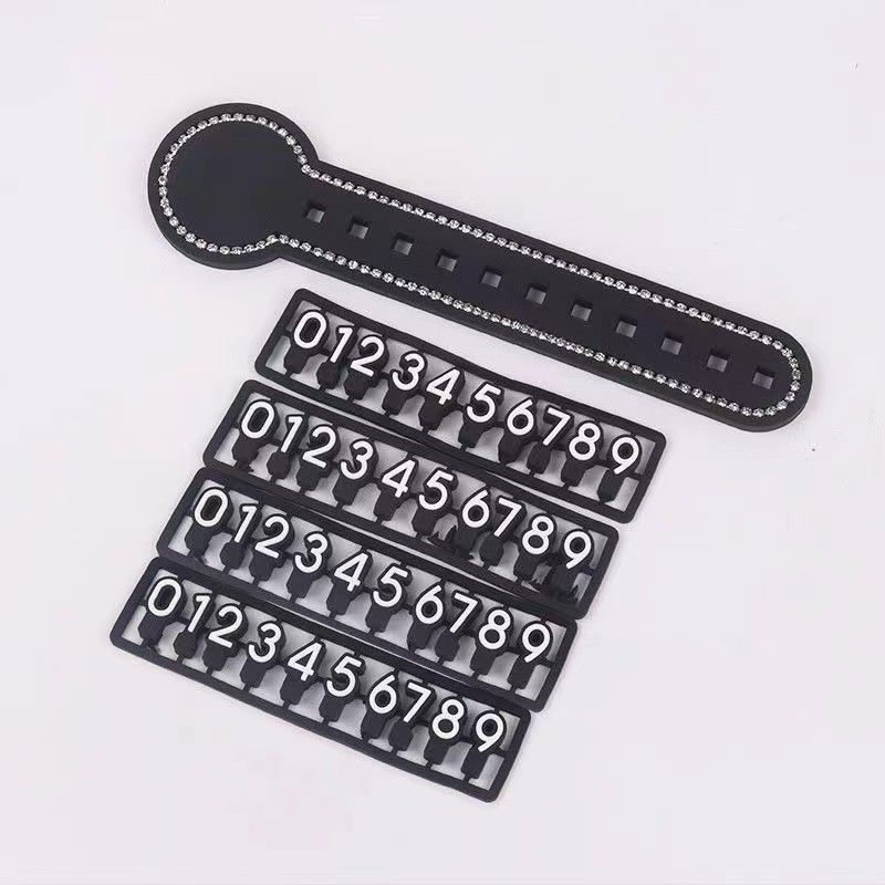 Autó ideiglenes parkoló tábla aranyos nyuszi és virágos dizájnnal, műanyag, Modell 1, Cartoon stílus