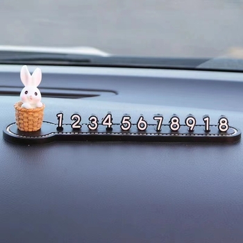 Autó belső tér dekoráció 3D/4D ideiglenes parkolási szám tábla és mozgó telefon tábla díszítő kiegészítő — anyag: Egyéb; típus: Rejtett