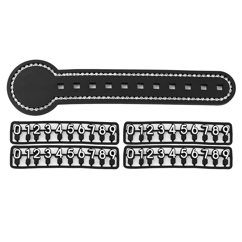 Autó belső tér dekoráció 3D/4D ideiglenes parkolási szám tábla és mozgó telefon tábla díszítő kiegészítő — anyag: Egyéb; típus: Rejtett