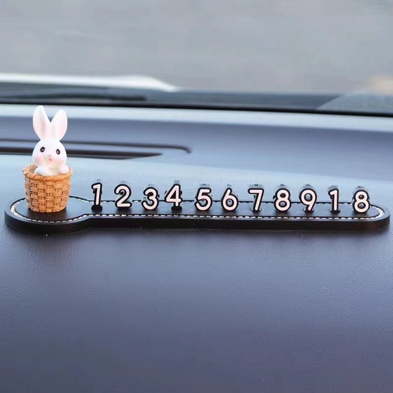 Autó belső tér dekoráció 3D/4D ideiglenes parkolási szám tábla és mozgó telefon tábla díszítő kiegészítő — anyag: Egyéb; típus: Rejtett