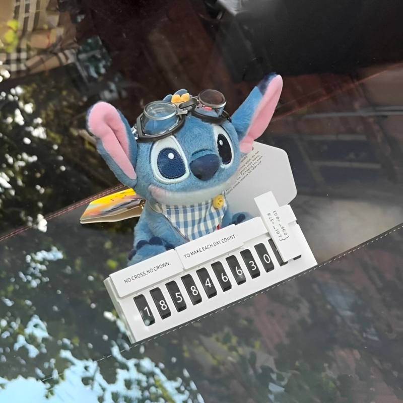 Stitch – novi model privremene parkirne pločice s brojem, slatka dekoracija za auto na instrument ploči, kreativni dizajn