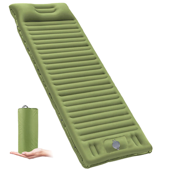 Kültéri felfújható ágy húzóhevederrel; hordozható kemping- és autóhasználatra alkalmas levegő matrac; tömeg 0,86 kg; maximális terhelés 200 kg; felső felület 40D nylon TPU