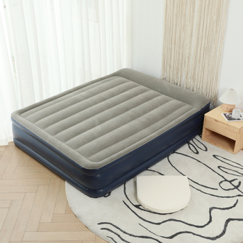 Kültéri felfújható ágy bolyhos felülettel, súly 1,4 kg, teherbírás 140 kg, Baiwei