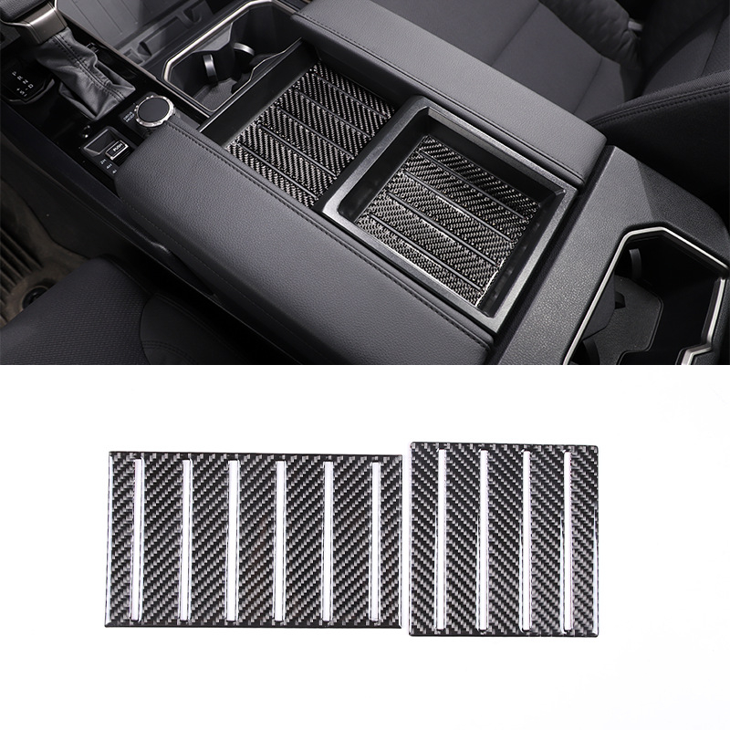 Ouchuang Pad pentru consola centrală Toyota Tantu 22-23, fibră de carbon, set 2 bucăți