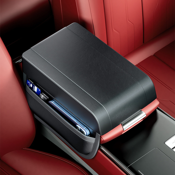 Înălțător universal pentru cotieră auto – suport din piele Kabulun, personalizare disponibilă, incompatibil cu modelele cu boxuri duble pentru cotieră