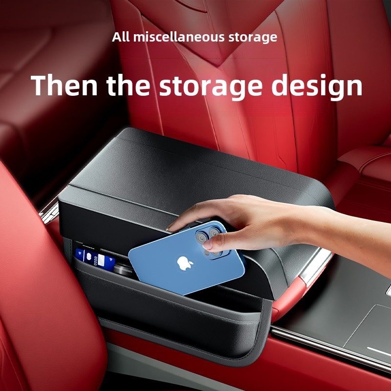 Înălțător universal pentru cotieră auto – suport din piele Kabulun, personalizare disponibilă, incompatibil cu modelele cu boxuri duble pentru cotieră